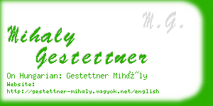 mihaly gestettner business card
